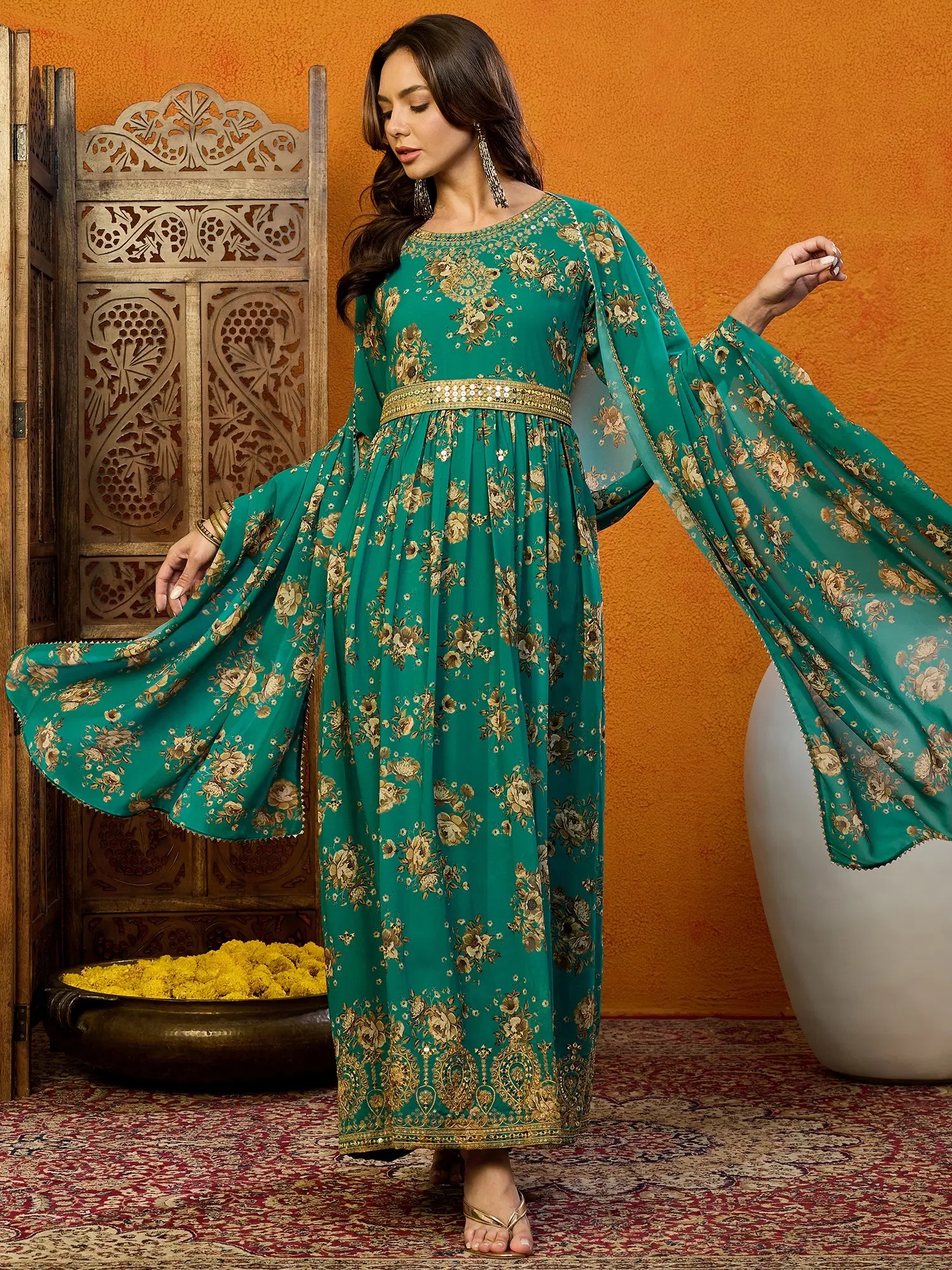 white net chaniya choli semi stitched lehenga